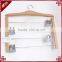 Space-saving 4 tiers metal clips wooden skirt hanger WK5398B