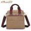 Casual Genuine Leather Hand Bag Canvas Messenger Bag Mens Hand Bag Tablet Messenger Bag For Men