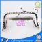 High quality metal frame metal clutch metal purse frame with crystal for handbag A01401