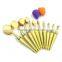 Pro Toothbrush Shape Oval Makeup Brush Foundation Powder Eyebrow Make up Brushes Beauty Tools ROSE Gold White 10PCS/set