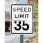 solar speed limit traffic sign