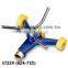 3-Arm Rotary Sprinkler With 2-Wheel Base For Lawn Watering