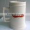400ml white ceramic beer mug with handle 400ml white porcelain beer mug