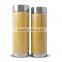 customized bamboo water bottle 360ml stainless steel travel mug with logo printing/carving