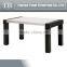 newest design black stone marble top oak wood base TV stand