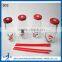 christmas use glass cow milk drinking bottles with red lid and straw
