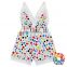 wholesale toddlers bodysuits Rainbow dots cotton infant toddlers clothing baby romper