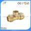Brass compression 3 way copper elbow fitting