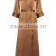 Elegant Robe-Inspired Brown Silk Wrap Maxi Dress Sexy Night Long Sleeve Dress Evening Names Of Ladies Dresses 2017 HSD5894