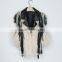 2016 new European style leather splicing faux fur vest woman dress