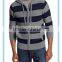 Men's long sleeve stripe fleece zipper up hoodie