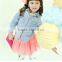 Newest style Autumn/spring season children young girls jean coat
