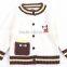 Trim contrast latest new style raglan cardigan sweater