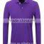 Custom mens long sleeve blank polo shirt