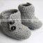 2015 Baby boy boots of striped shoe crochet booties