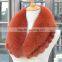 Myfur Top Quality Women Coat Fox Fur Collar with Rabbit Fur Trimmed