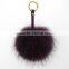 Myfur High Quality Real Raccoon Fur Keychain/Real Raccoon Fur Pom poms/Pom pom Fur Key chain