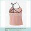 ladies plain tank top in bulk/plain pink tank top online/ t-back singlet for sale