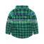 Cheap wholesale kids cotton long sleeves printed flannel shirt