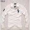 mens Classic polo shirts-long sleeve,white,size L