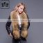 Hot Sale Women Zipper Down Jacket With Big Raccoon Fur Collar