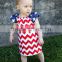Fourth of July Chevron Peasant Dress for Baby Girl XYD2812