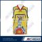 2017 latest best basketball jersey design ,black /blue /yellow color basketball uniform design