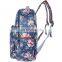 Cute Floral Canvas School Backpack Laptop Bag Travel Rucksack Casual Daypack