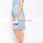 Custom fashion pregnant women clothes reliable supplier bodycon sky-blue lace midi maternity dress in lace with chiffon