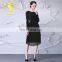 2016 Fashion women flared lined lace skirt with calf length