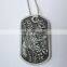 Custom Laser Engraving metal dog tag with ball chain