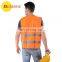 Orange road reflecitve vest high visibility safety vest