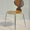 ant chair galvanized steel leg dining chair walnut wood veneer plywood