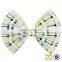 Hot Stripe Top Knot Bow Seersucker Bubble Fabric Hair Accessory Cheap Hair Bows For Girls Boutique