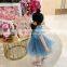 2020 New Girls Dress Patchwork Mesh Fashion Cotton V-Neck Girls Dresses