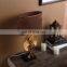 European vintage design cheap resin modern bedside lamps gold with custom logo