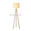 Simple Nordic wooden bedroom living room three-legged floor lamp