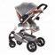 Leather baby stroller cadeirinha carrinho de bebe pram carriage