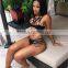 New Bikini Set Brand High Cut Out Bandage Bikinis Vintage Swimsuit Sey Biquini Retro Triangle Hollow Out Black Swimwear