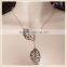 Double Leaf Necklace Clavicle Chain Pendant Plant Lariat Necklace For Women