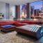 European modern Luxury  home theater living room sofa set furniture with LED lights For Prefab House