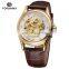 FORSINING A3 Men's Fashion&Casual Automatic Mechanical Business Watch Luxury High Quality Leather Watch Strap Band