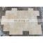 Premium Quality Outdoor and Indoor Construction Projects Light Travertine French Pattern Set Tumbled Made in Turkey CEM-T-01