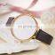 SHENGKE  Simple Style Wristwatch Leather Strap Watch Waterproof 30 Meters Golden Gold Watches K0056L