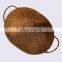 HBK Three piece set oval natural  snack storage basket for kitchen and living room