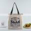 Fashion Circle Canvas Tote Bag Custom Made Sustainable Black and White Cartoon Cloth Bag with Custom Print Logo