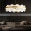 Modern Light Luxury Alabaster Round Pendant Lamp Restaurant Led Chandelier