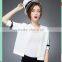 OEM Summer new round neck short sleeve knit cardigan paragraph Korean Fashion Slim linen jacket