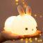 Cute Bunny Baby woodland Rabbit LED Night Lights Kids Lamp 7 Colors Animal Silicone Lights for Children Bedroom Decoration Gifts