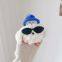 Luxury Kawaii Sunglasses Teddy Dog Plush Fur Earphone Cases for Airpods Pro 2nd 3rd Generation Protective Case Headset Cover